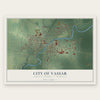 Vassar, Michigan map print, the full design