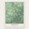 Vergennes, Michigan map print, the full design