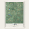 Vernon, Isabella County, Michigan map print, the full design