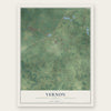 Vernon, Shiawassee County, Michigan map print, the full design