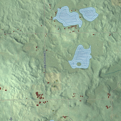 Close-up of the map of Volinia, Michigan print showing street and building detail