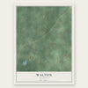 Walton, Michigan map print, the full design