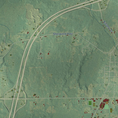 Close-up of the map of Walton, Michigan print showing street and building detail