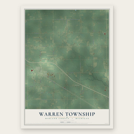 Warren Township, Michigan map print, the full design