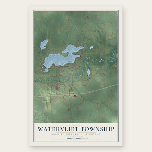 Watervliet Township, Michigan map print, the full design