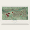 Wayne, Wayne County, Michigan map print, the full design