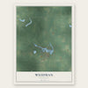 Weidman, Michigan map print, the full design