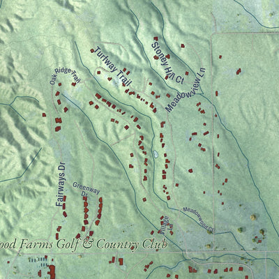 Close-up of the map of West Traverse, Michigan print showing street and building detail