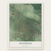 Westwood, Michigan map print, the full design