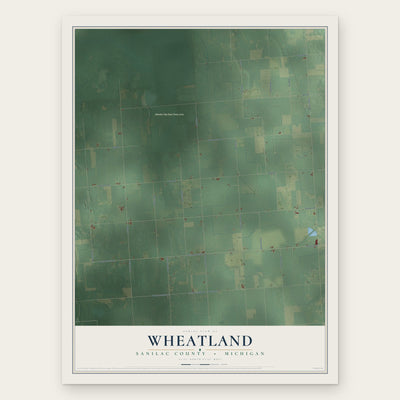 Wheatland, Sanilac County, Michigan map print, the full design