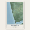 White River, Michigan map print, the full design