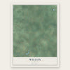 Wilcox, Michigan map print, the full design