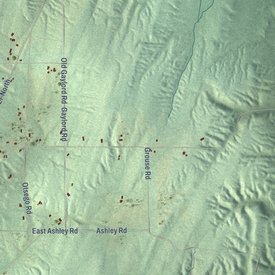 Close-up of the map of Wilmot, Michigan print showing street and building detail