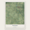 Winsor, Michigan map print, the full design