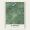 Woodland, Barry County, Michigan map print, the full design