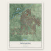 Wyoming, Michigan map print, the full design