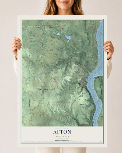 Map of Afton, Minnesota, 24 x 36 inch unframed archival matte print
