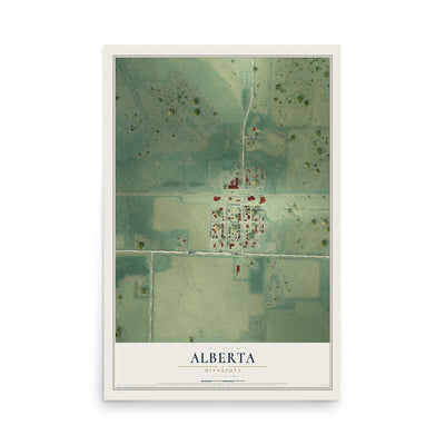 Map of Alberta, Minnesota, 12 x 18 inch unframed archival matte print