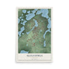 Map of Alexandria, Minnesota, 12 x 18 inch unframed archival matte print
