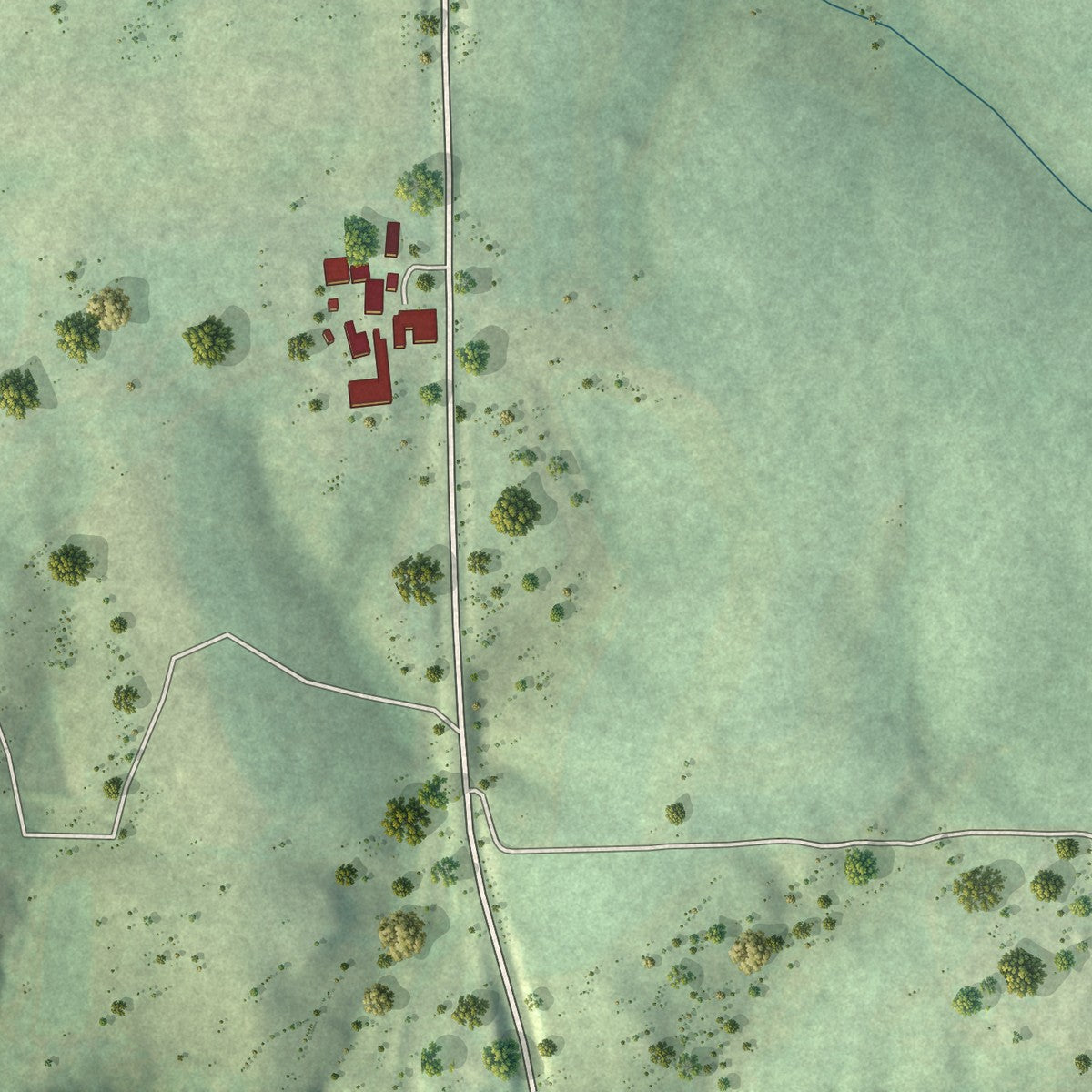Second close-up of the map of Altura, Minnesota print showing more streets and buildings
