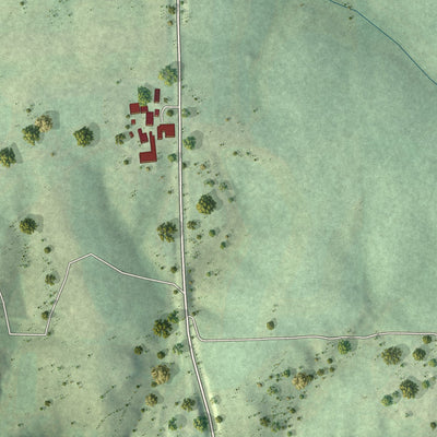 Second close-up of the map of Altura, Minnesota print showing more streets and buildings