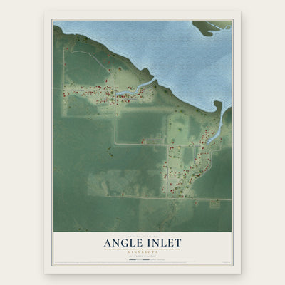 Angle Inlet, Minnesota map print, the full design
