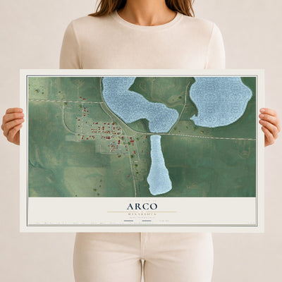Map of Arco, Minnesota, 12 x 18 inch unframed archival matte print