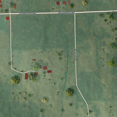 Second close-up of the map of Askov, Minnesota print showing more streets and buildings