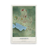 Map of Audubon, Minnesota, 12 x 18 inch unframed archival matte print