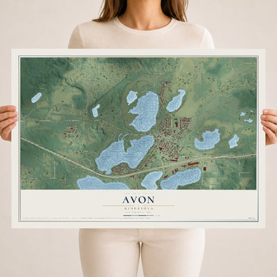 Map of Avon, Minnesota, 18 x 24 inch unframed archival matte print