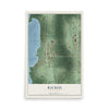 Map of Backus, Minnesota, 12 x 18 inch unframed archival matte print