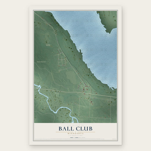 Ball Club, Minnesota map print, the full design
