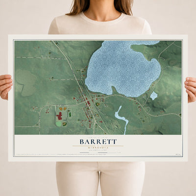 Map of Barrett, Minnesota, 18 x 24 inch unframed archival matte print