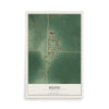 Map of Bejou, Minnesota, 12 x 18 inch unframed archival matte print