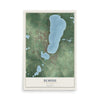 Map of Bemidji, Minnesota, 12 x 18 inch unframed archival matte print