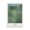 Map of Bena, Minnesota, 12 x 18 inch unframed archival matte print