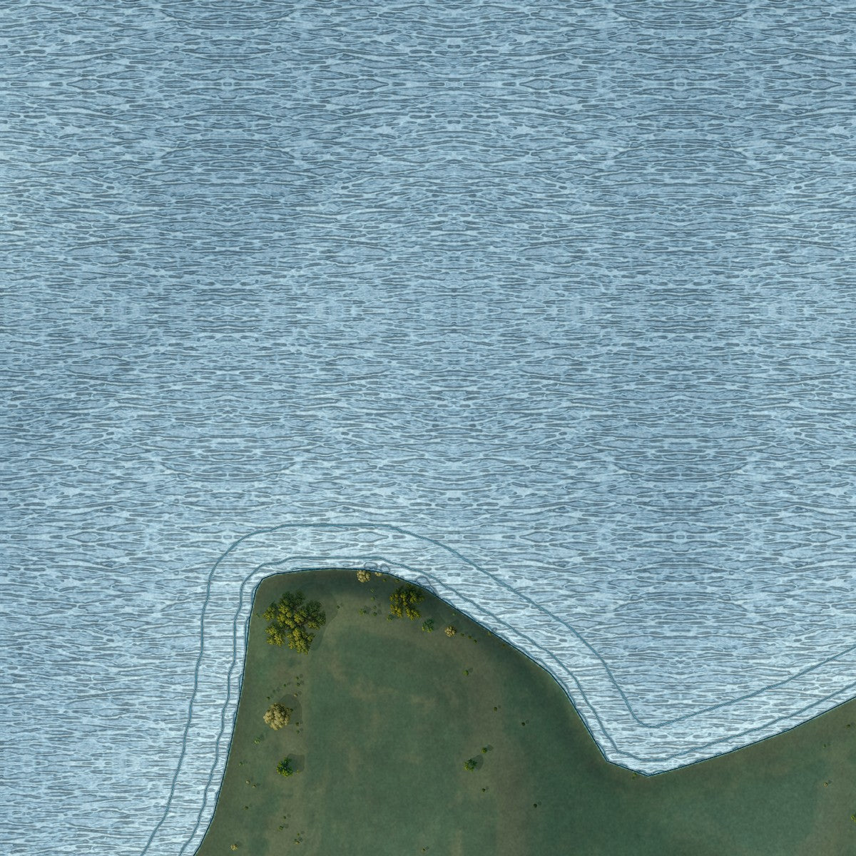 Close-up of the map of Bingham Lake, Minnesota print showing street and building detail
