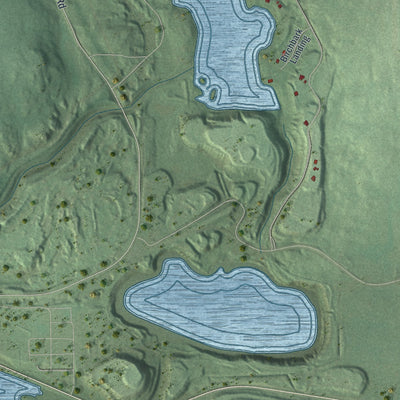 Second close-up of the map of Biwabik, Minnesota print showing more streets and buildings