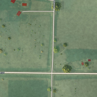 Second close-up of the map of Blomkest, Minnesota print showing more streets and buildings