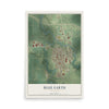 Map of Blue Earth, Minnesota, 12 x 18 inch unframed archival matte print