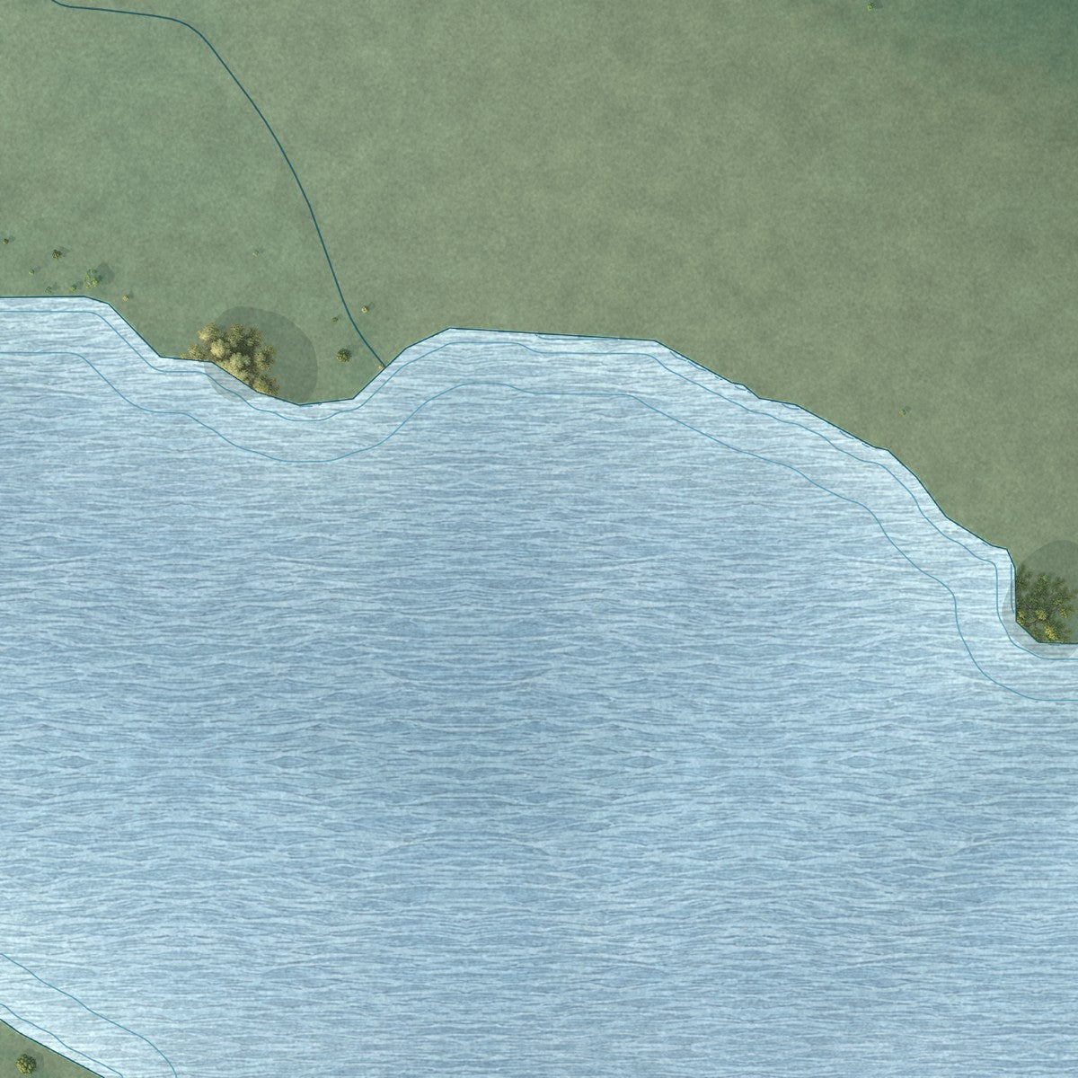 Second close-up of the map of Boy River, Minnesota print showing more streets and buildings