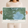 Map of Breezy Point, Minnesota, 12 x 18 inch unframed archival matte print