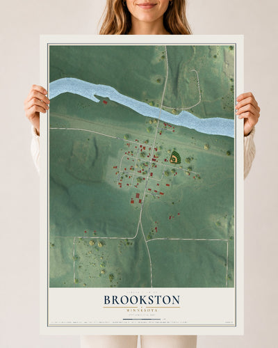 Map of Brookston, Minnesota, 24 x 36 inch unframed archival matte print