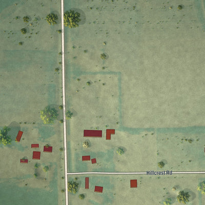 Second close-up of the map of Buckman, Minnesota print showing more streets and buildings