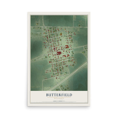 Map of Butterfield, Minnesota, 12 x 18 inch unframed archival matte print