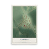 Map of Campbell, Minnesota, 12 x 18 inch unframed archival matte print