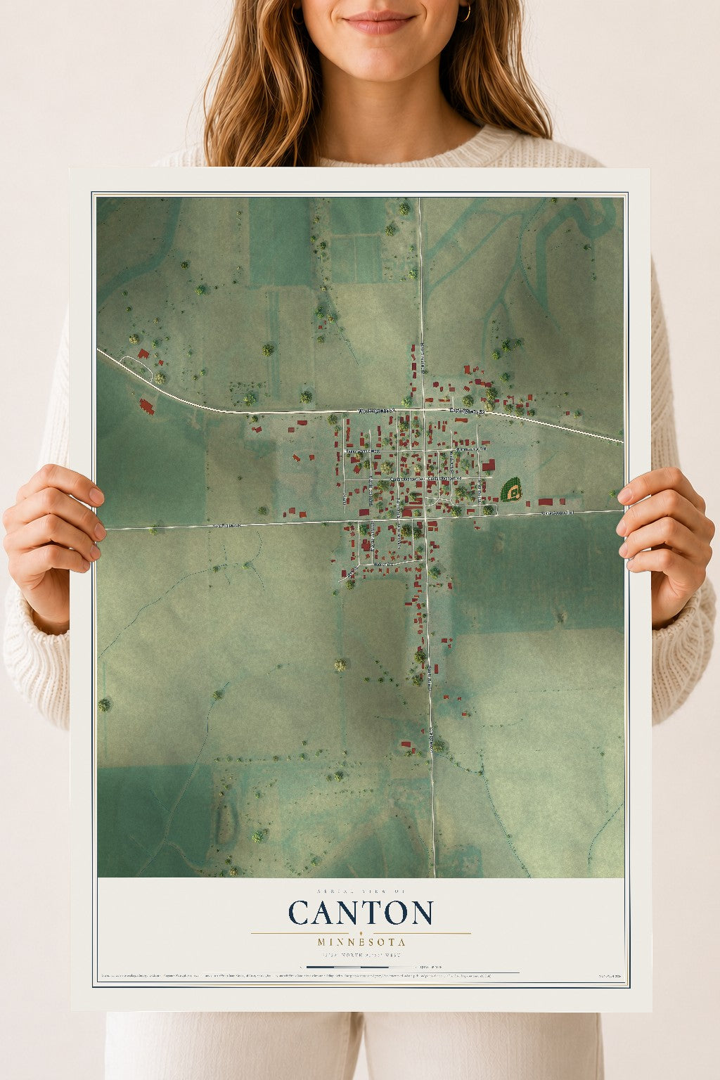 Map of Canton, Minnesota, 18 x 24 inch unframed archival matte print