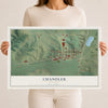 Map of Chandler, Minnesota, 12 x 18 inch unframed archival matte print