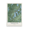 Map of Chisago City, Minnesota, 12 x 18 inch unframed archival matte print