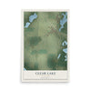 Map of Clear Lake, Minnesota, 12 x 18 inch unframed archival matte print